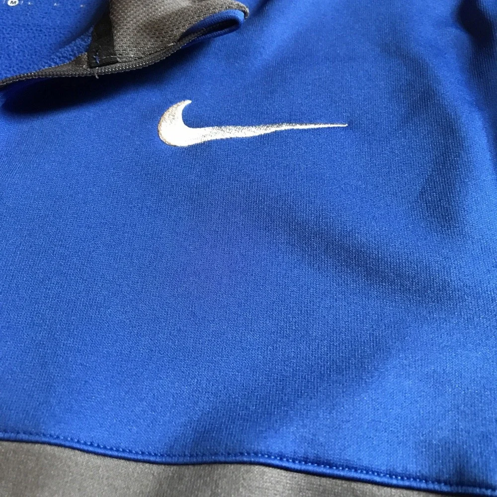 Nike Golf Standard ThermaFit QuarterZip Pullover Fleece Blue Medium‎ EUC